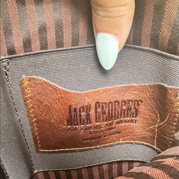 Jack Georges VOYAGER FLORAL BACKPACK GENUINE LEATHER HANDCRAFTED - Picture 5 of 5